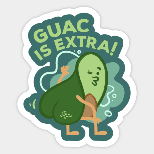 Guac Is Extra Sticker